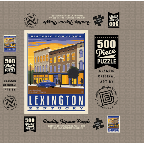 American College Towns: Lexington, KY 500 Jigsaw Puzzle box 3D Modell