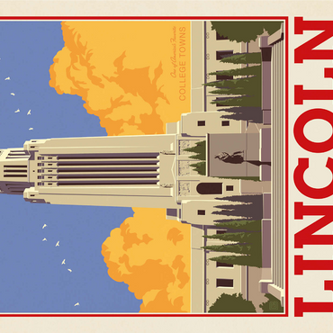 American College Towns: Lincoln, NE 1000 Jigsaw Puzzle 3D Modell