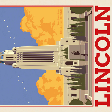 American College Towns: Lincoln, NE 100 Jigsaw Puzzle 3D Modell