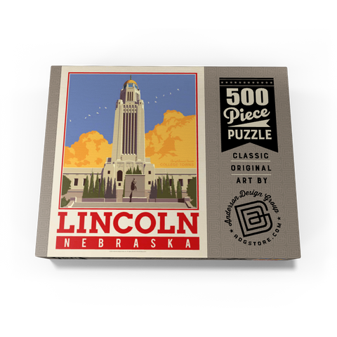 American College Towns: Lincoln, NE 500 Jigsaw Puzzle box view3
