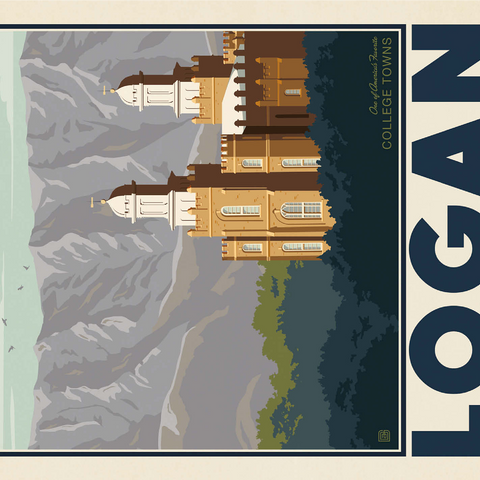 American College Towns: Logan, Utah 1000 Jigsaw Puzzle 3D Modell