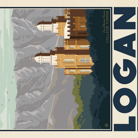 American College Towns: Logan, Utah 100 Jigsaw Puzzle 3D Modell