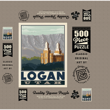 American College Towns: Logan, Utah 500 Jigsaw Puzzle box 3D Modell