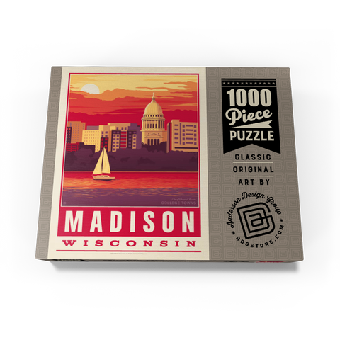 American College Towns: Madison, WI 1000 Jigsaw Puzzle box view3