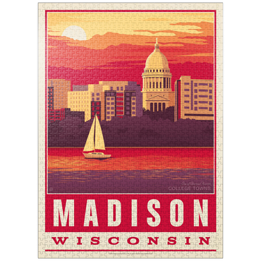 puzzleplate American College Towns: Madison, WI 1000 Jigsaw Puzzle