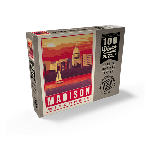 American College Towns: Madison, WI 100 Jigsaw Puzzle box view2