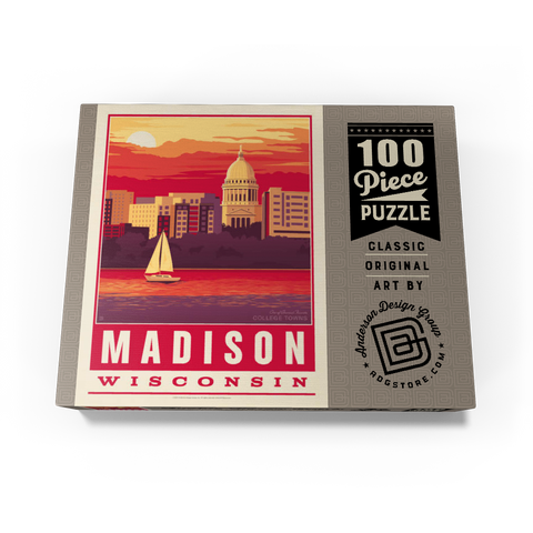 American College Towns: Madison, WI 100 Jigsaw Puzzle box view3