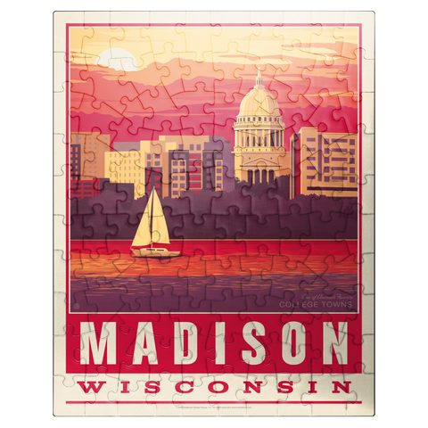 puzzleplate American College Towns: Madison, WI 100 Jigsaw Puzzle