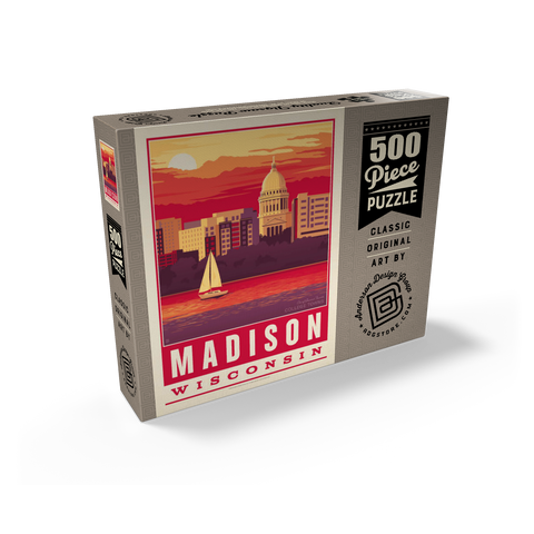 American College Towns: Madison, WI 500 Jigsaw Puzzle box view2