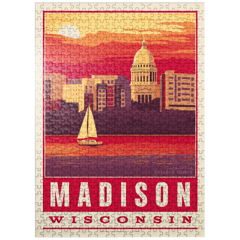 puzzleplate American College Towns: Madison, WI 500 Jigsaw Puzzle