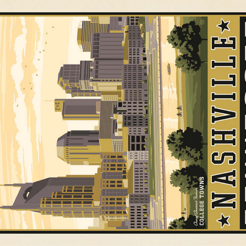 American College Towns: Nashville, TN 100 Jigsaw Puzzle 3D Modell