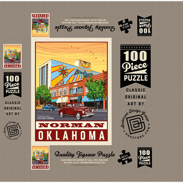 American College Towns: Norman, Oklahoma 100 Jigsaw Puzzle box 3D Modell