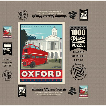 American College Towns: Oxford, Mississippi 1000 Jigsaw Puzzle box 3D Modell
