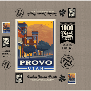 American College Towns: Provo, Utah 1000 Jigsaw Puzzle box 3D Modell