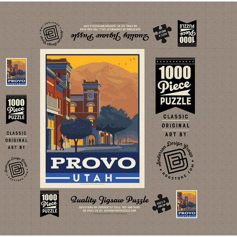 American College Towns: Provo, Utah 1000 Jigsaw Puzzle box 3D Modell