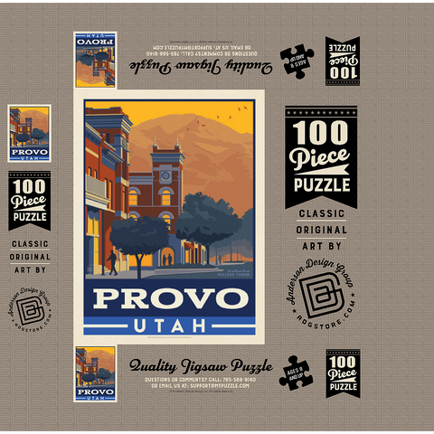 American College Towns: Provo, Utah 100 Jigsaw Puzzle box 3D Modell
