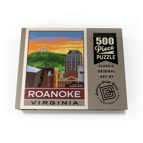 American College Towns: Roanoke, VA 500 Jigsaw Puzzle box view3