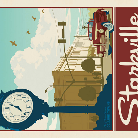 American College Towns: Starkville, MS 100 Jigsaw Puzzle 3D Modell