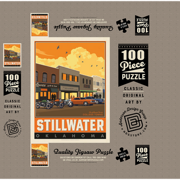 American College Towns: Stillwater, OK 100 Jigsaw Puzzle box 3D Modell