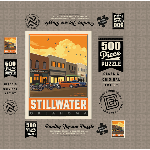 American College Towns: Stillwater, OK 500 Jigsaw Puzzle box 3D Modell