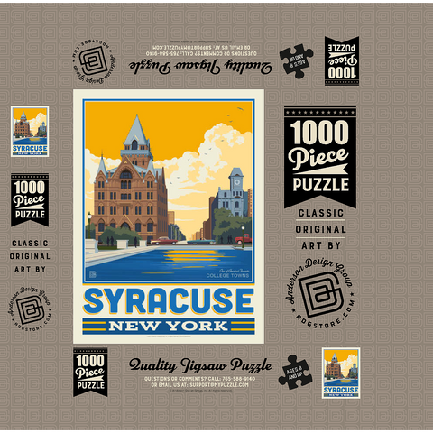 American College Towns: Syracuse, NY 1000 Jigsaw Puzzle box 3D Modell