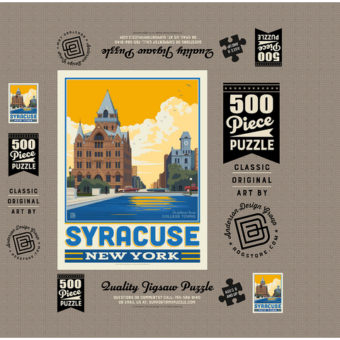 American College Towns: Syracuse, NY 500 Jigsaw Puzzle box 3D Modell