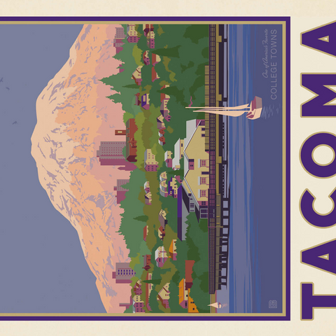 American College Towns: Tacoma, WA 500 Jigsaw Puzzle 3D Modell