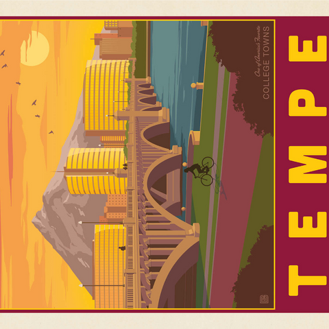 American College Towns: Tempe, AZ 1000 Jigsaw Puzzle 3D Modell