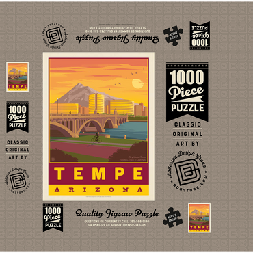 American College Towns: Tempe, AZ 1000 Jigsaw Puzzle box 3D Modell