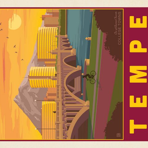 American College Towns: Tempe, AZ 500 Jigsaw Puzzle 3D Modell