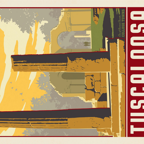 American College Towns: Tuscaloosa, AL 1000 Jigsaw Puzzle 3D Modell