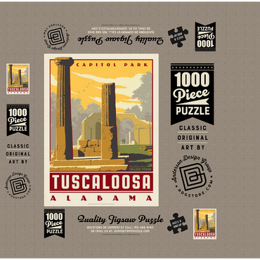 American College Towns: Tuscaloosa, AL 1000 Jigsaw Puzzle box 3D Modell