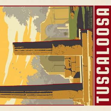 American College Towns: Tuscaloosa, AL 100 Jigsaw Puzzle 3D Modell