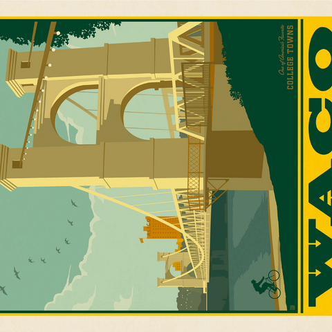 American College Towns: Waco, Texas 1000 Jigsaw Puzzle 3D Modell