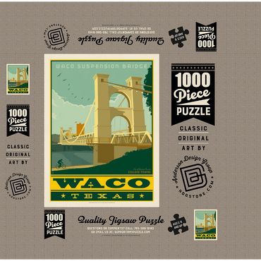 American College Towns: Waco, Texas 1000 Jigsaw Puzzle box 3D Modell