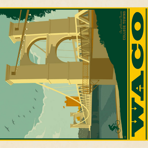 American College Towns: Waco, Texas 100 Jigsaw Puzzle 3D Modell