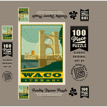 American College Towns: Waco, Texas 100 Jigsaw Puzzle box 3D Modell