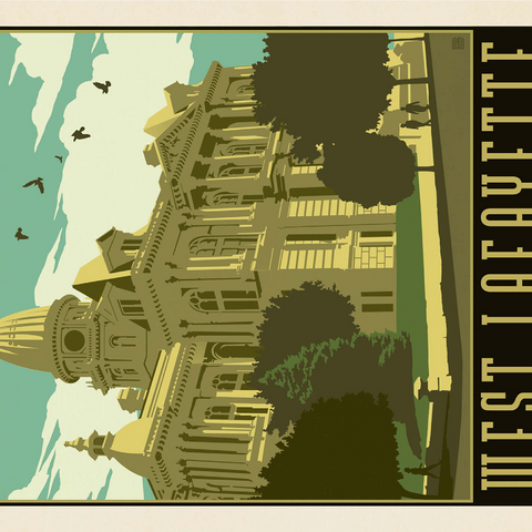 American College Towns: West Lafayette 1000 Jigsaw Puzzle 3D Modell