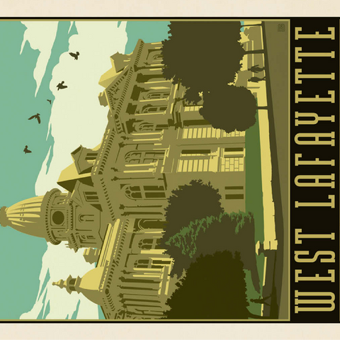 American College Towns: West Lafayette 100 Jigsaw Puzzle 3D Modell