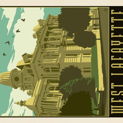 American College Towns: West Lafayette 500 Jigsaw Puzzle 3D Modell