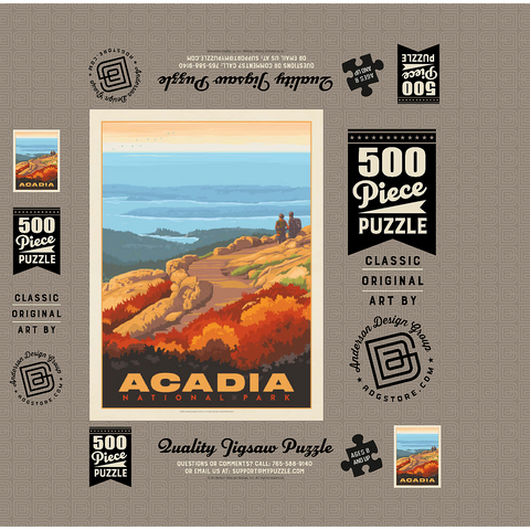 Acadia National Park: Cadillac Mountain 500 Jigsaw Puzzle box 3D Modell