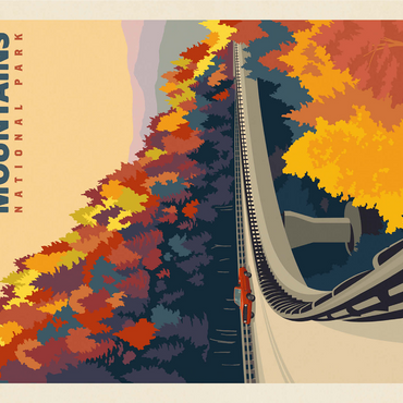 Great Smoky Mountains National Park: Foothills Parkway In The Fall 1000 Jigsaw Puzzle 3D Modell