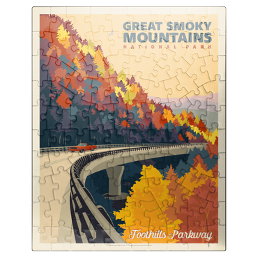 puzzleplate Great Smoky Mountains National Park: Foothills Parkway In The Fall 100 Jigsaw Puzzle