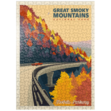 puzzleplate Great Smoky Mountains National Park: Foothills Parkway In The Fall 500 Jigsaw Puzzle
