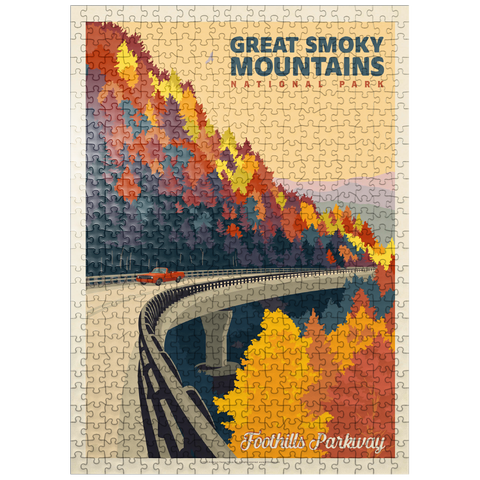 puzzleplate Great Smoky Mountains National Park: Foothills Parkway In The Fall 500 Jigsaw Puzzle