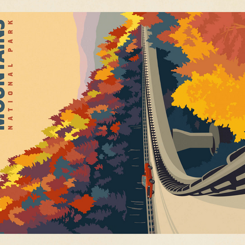 Great Smoky Mountains National Park: Foothills Parkway In The Fall 500 Jigsaw Puzzle 3D Modell