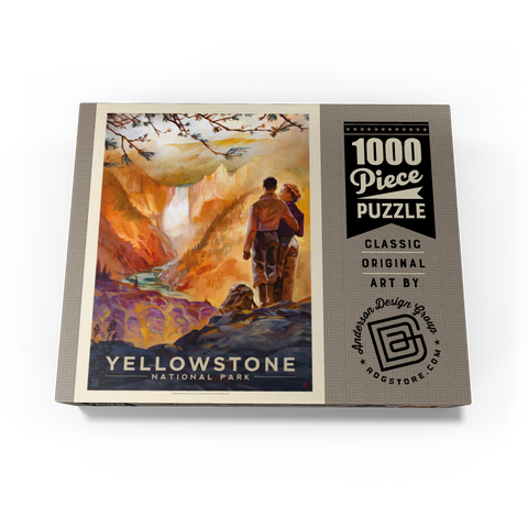 Yellowstone National Park: Yellowstone Falls 1000 Jigsaw Puzzle box view3