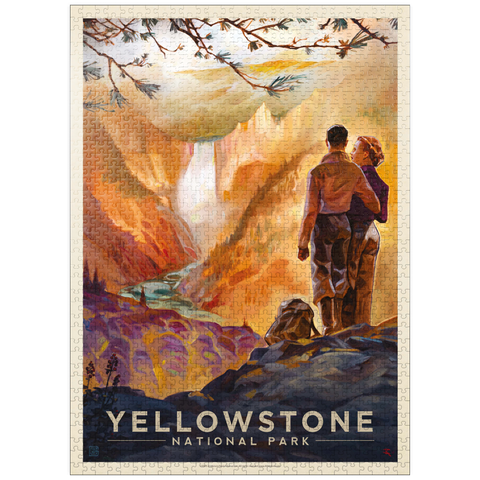 puzzleplate Yellowstone National Park: Yellowstone Falls 1000 Jigsaw Puzzle