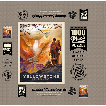 Yellowstone National Park: Yellowstone Falls 1000 Jigsaw Puzzle box 3D Modell