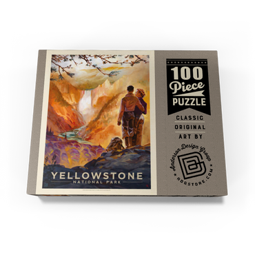 Yellowstone National Park: Yellowstone Falls 100 Jigsaw Puzzle box view3